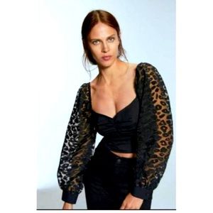 Zara organza combination crop top!